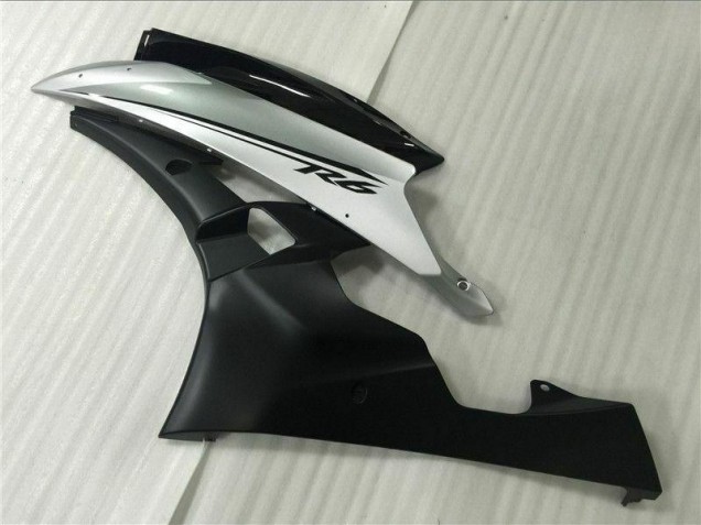 Plata Negro Inyección Kit Carenado Moto Yamaha R6 06-07 Plata Negro Inyección Kit Carenado Moto Yamaha R6 06-07