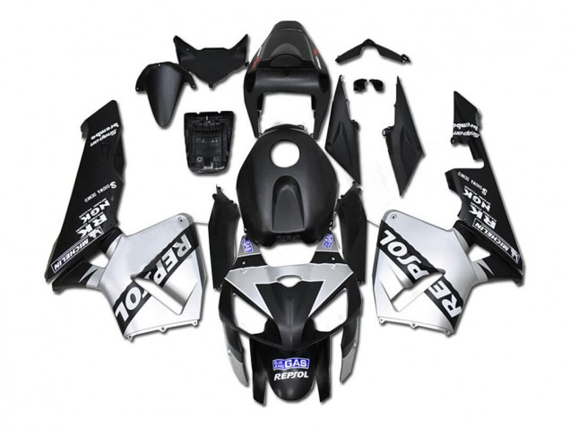 Plata Repsol Negro Carenado Moto Honda CBR 600 RR 05-06 Plata Repsol Negro Carenado Moto Honda CBR 600 RR 05-06