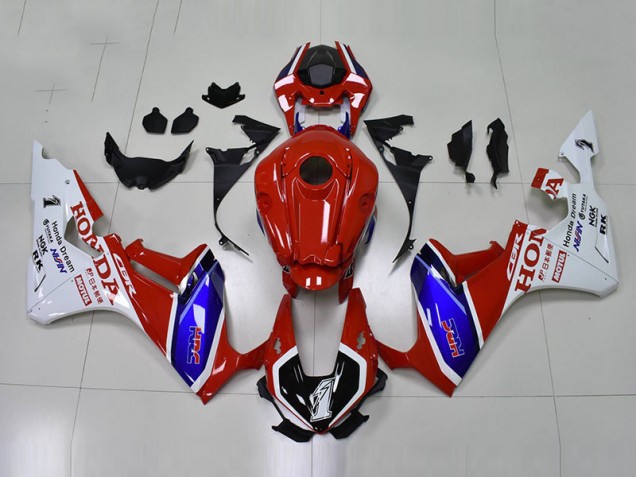 Rojo Azul HRC Carenado Moto Honda CBR 1000 RR 17-23 Rojo Azul HRC Carenado Moto Honda CBR 1000 RR 17-23