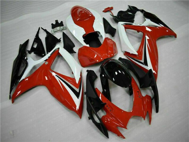 Rojo Blanco ABS Carenado Motocicleta Suzuki GSXR 600 / 750 K6 06-07 Rojo Blanco ABS Carenado Motocicleta Suzuki GSXR 600 / 750 K6 06-07