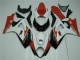 Rojo Blanco ABS Moto Plástica Suzuki GSXR 1000 K7 07-08 Rojo Blanco ABS Moto Plástica Suzuki GSXR 1000 K7 07-08