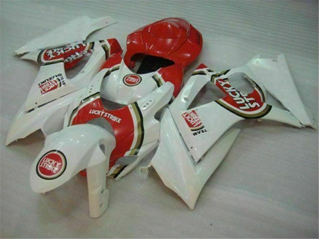 Rojo Blanco ABS Moto Plástico Suzuki GSXR 1000 K7 07-08 Rojo Blanco ABS Moto Plástico Suzuki GSXR 1000 K7 07-08