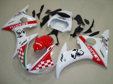Rojo Blanco ABS Moto Plástico Yamaha R6 03-05