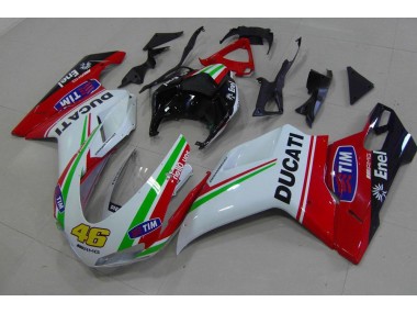 Rojo Blanco Amarillo 46 Carenado Moto Ducati 848 1098 1198 07-14