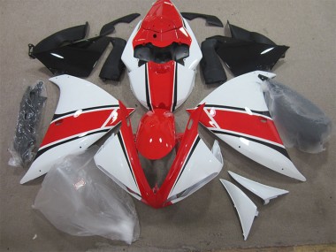 Rojo Blanco Carenado Moto Yamaha R1 12-14