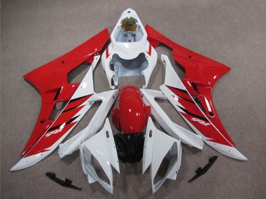Rojo Blanco Carenado & Plástico Moto Yamaha R6 06-07