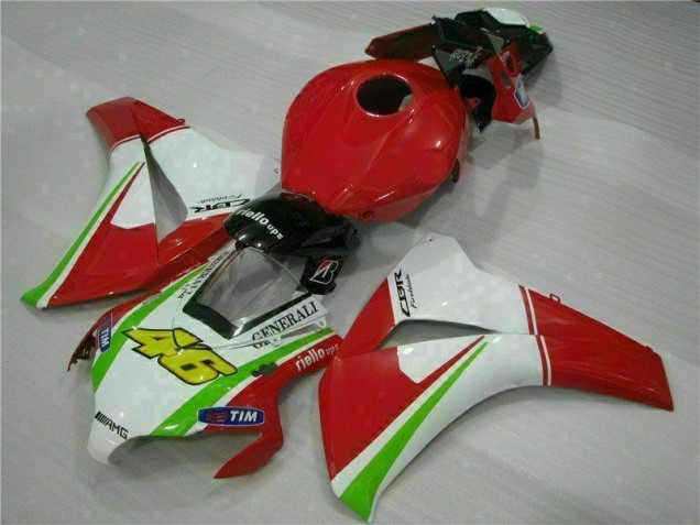 Rojo Blanco Carrocería Motocicletas Honda CBR 1000 RR 08-11 Rojo Blanco Carrocería Motocicletas Honda CBR 1000 RR 08-11