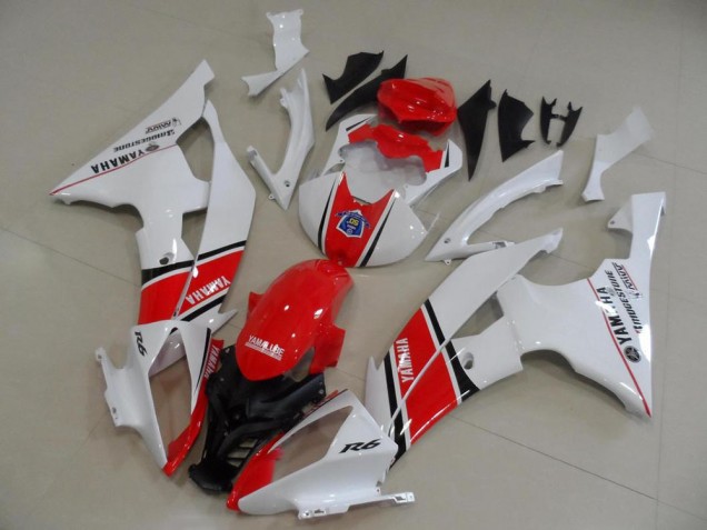 Rojo Blanco Estilo OEM Carenado Moto Yamaha R6 08-16 Rojo Blanco Estilo OEM Carenado Moto Yamaha R6 08-16