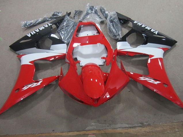 Rojo Blanco Kits Completo Carenado Moto Yamaha R6 03-05 Rojo Blanco Kits Completo Carenado Moto Yamaha R6 03-05
