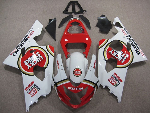 Rojo Blanco Lucky Strike Motul Carenado Moto Suzuki GSXR 600 K4 04-05 Rojo Blanco Lucky Strike Motul Carenado Moto Suzuki GSXR 600 K4 04-05