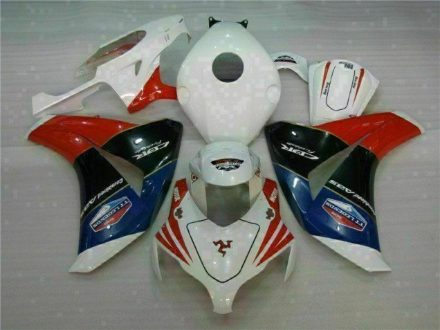 Rojo Blanco Moto Plástico Honda CBR 1000 RR 08-11 Rojo Blanco Moto Plástico Honda CBR 1000 RR 08-11
