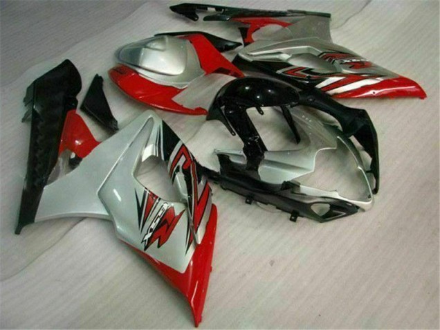 Rojo Blanco Moto Plástico Suzuki GSXR 1000 K5 05-06 Rojo Blanco Moto Plástico Suzuki GSXR 1000 K5 05-06