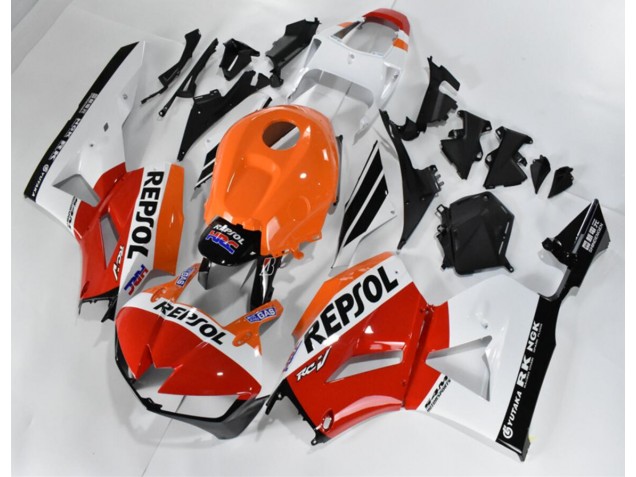 Rojo Blanco Naranja Repsol Carenado Moto Honda CBR 600 RR 13-21 Rojo Blanco Naranja Repsol Carenado Moto Honda CBR 600 RR 13-21