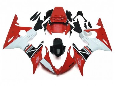 Rojo Blanco Negro ABS Kits Carenado Moto Yamaha R6 03-05