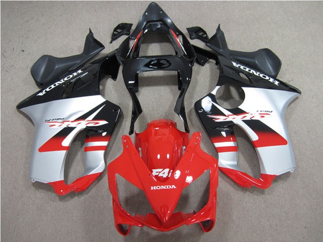 Rojo Blanco Negro Carenado Moto Honda CBR 600 F4i 01-03