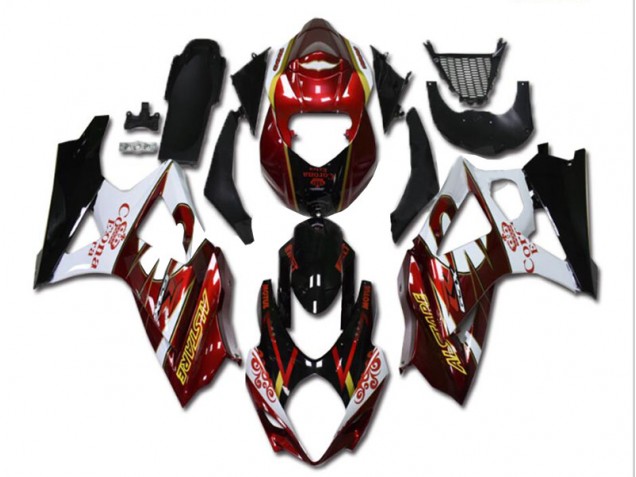 Rojo Blanco Negro Carenado Moto Suzuki GSXR 1000 K7 07-08 Rojo Blanco Negro Carenado Moto Suzuki GSXR 1000 K7 07-08