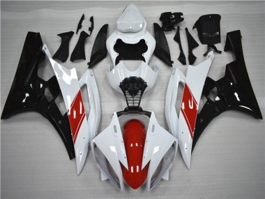 Rojo Blanco Negro Carenados Moto Yamaha R6 06-07