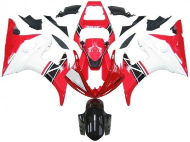 Rojo Blanco Negro Kits Completo Carenado Moto ABS Yamaha R6 03-05