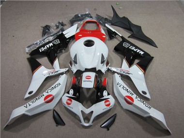 Rojo Blanco Negro Konica Minolta MAPEI Carenado Moto Honda CBR 600 RR 07-08