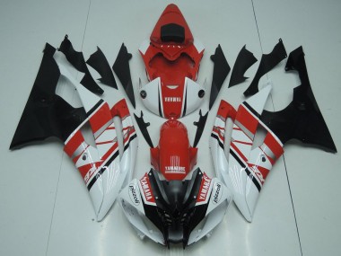 Rojo Blanco Negro Moto Plástica Yamaha R6 08-16