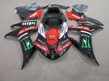 Rojo Blanco Negro Motul Carenado Moto Yamaha R1 04-06