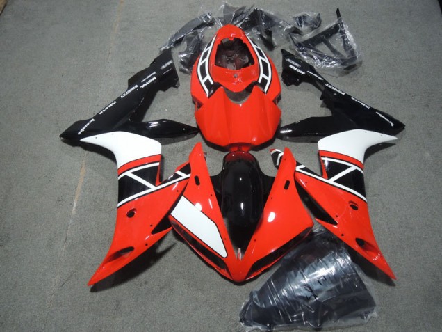 Rojo Blanco Negro Plástica Moto Yamaha R1 04-06 Rojo Blanco Negro Plástica Moto Yamaha R1 04-06