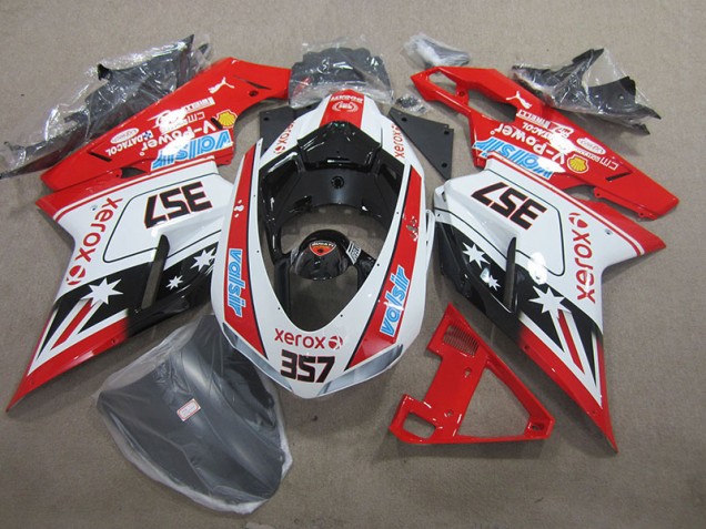 Rojo Blanco Xerox 357 Carenado Moto Ducati 1098 07-14 Rojo Blanco Xerox 357 Carenado Moto Ducati 1098 07-14