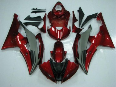 Rojo Gris Carenado Moto Yamaha R6 08-16