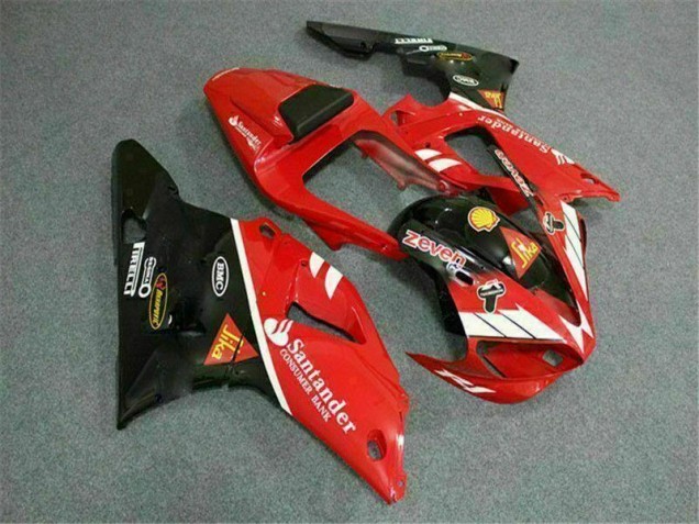Rojo Kit Completo Carenado Moto Yamaha R1 00-01