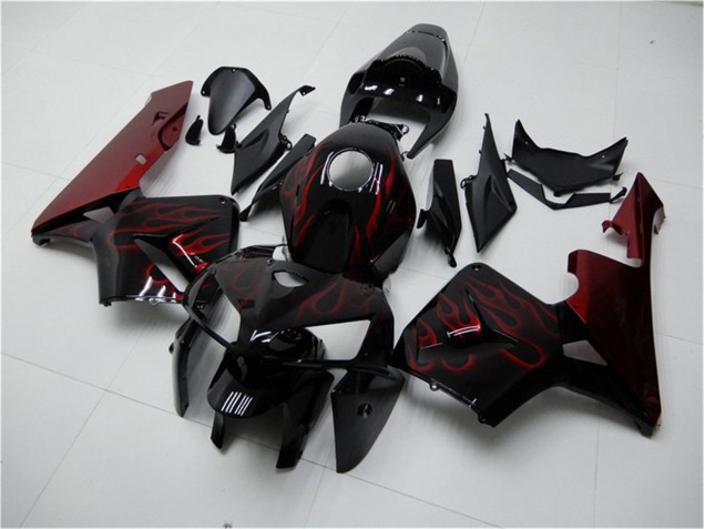 Rojo Llama Negro Carenado Moto Honda CBR 600 RR 05-06 Rojo Llama Negro Carenado Moto Honda CBR 600 RR 05-06