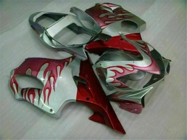 Rojo Llama Plata Carenado Moto Honda CBR 600 F4i 01-03