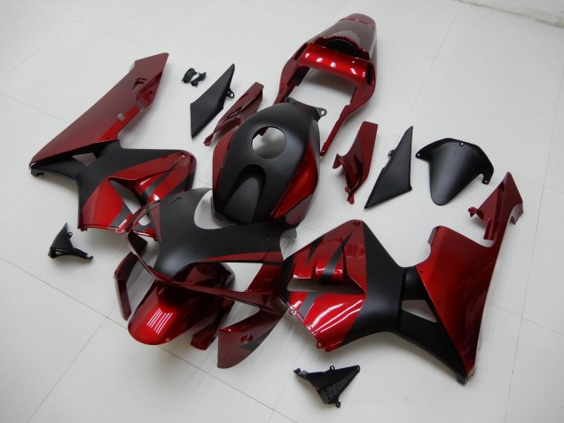 Rojo Negro ABS Moto Plástica Honda CBR 600 RR 03-04