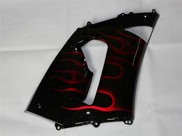 Rojo Negro ABS Moto Plástica Kawasaki ZX6R 05-06 Rojo Negro ABS Moto Plástica Kawasaki ZX6R 05-06