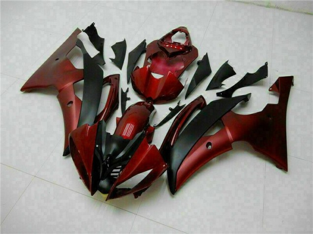Rojo Negro ABS Moto Plástica Yamaha R6 08-16 Rojo Negro ABS Moto Plástica Yamaha R6 08-16