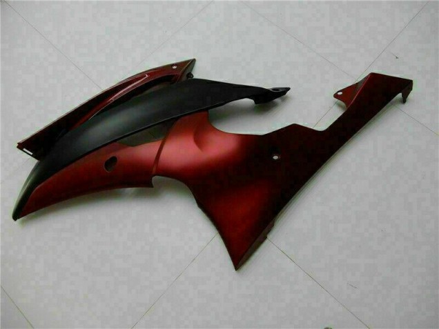 Rojo Negro ABS Moto Plástica Yamaha R6 08-16 Rojo Negro ABS Moto Plástica Yamaha R6 08-16