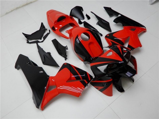 Rojo Negro ABS Moto Plástico Honda CBR 600 RR 05-06 Rojo Negro ABS Moto Plástico Honda CBR 600 RR 05-06