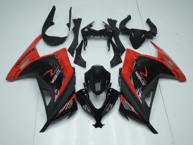 Rojo Negro ABS Moto Plástico Kawasaki ZX 300R 13-16 Rojo Negro ABS Moto Plástico Kawasaki ZX 300R 13-16