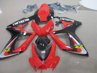 Rojo Negro ABS Moto Plástico Suzuki GSXR 600 K6 06-07