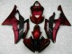 Rojo Negro ABS Moto Plástico Yamaha R6 08-16 Rojo Negro ABS Moto Plástico Yamaha R6 08-16