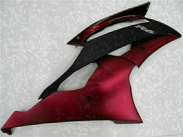 Rojo Negro ABS Moto Plástico Yamaha R6 08-16 Rojo Negro ABS Moto Plástico Yamaha R6 08-16