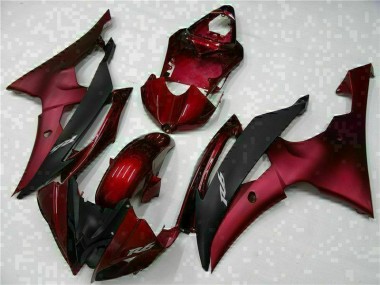Rojo Negro ABS Moto Plástico Yamaha R6 08-16