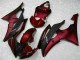 Rojo Negro ABS Moto Plástico Yamaha R6 08-16 Rojo Negro ABS Moto Plástico Yamaha R6 08-16