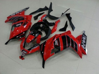 Rojo Negro Airfore Carenado Moto Kawasaki ZX 300R 13-16