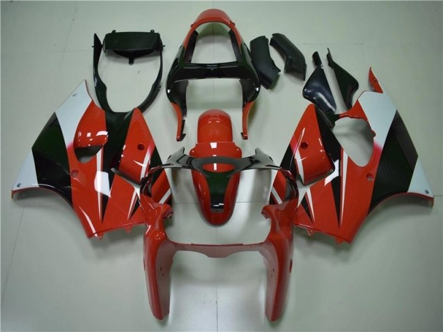 Rojo Negro Blanco Carenado Moto Kawasaki ZX6R 00-02 Rojo Negro Blanco Carenado Moto Kawasaki ZX6R 00-02