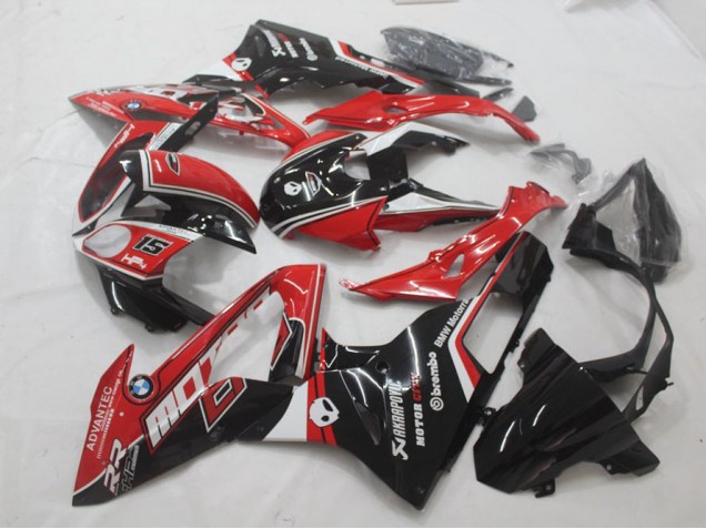Rojo Negro Carenado Moto BMW S1000RR 15-18 Rojo Negro Carenado Moto BMW S1000RR 15-18