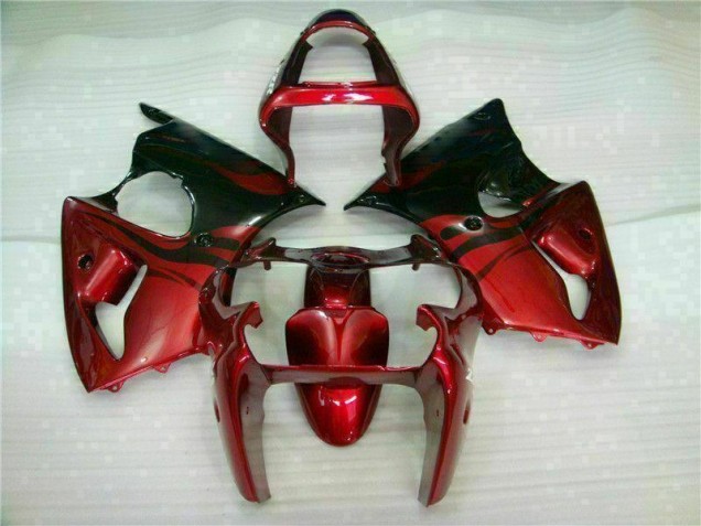 Rojo Negro Carenado Moto Kawasaki ZX6R 00-02 Rojo Negro Carenado Moto Kawasaki ZX6R 00-02