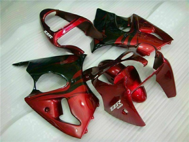 Rojo Negro Carenado Moto Kawasaki ZX6R 00-02 Rojo Negro Carenado Moto Kawasaki ZX6R 00-02