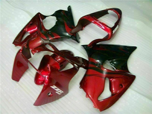 Rojo Negro Carenado Moto Kawasaki ZX6R 00-02 Rojo Negro Carenado Moto Kawasaki ZX6R 00-02