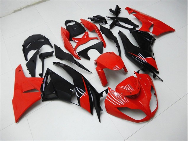 Rojo Negro Carenado Moto Kawasaki ZX6R 09-12 Rojo Negro Carenado Moto Kawasaki ZX6R 09-12