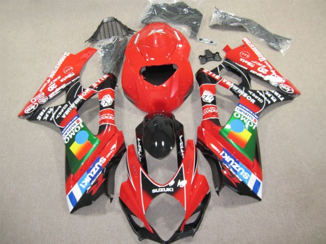 Rojo Negro Carenado Moto Suzuki GSXR 1000 K7 07-08 Rojo Negro Carenado Moto Suzuki GSXR 1000 K7 07-08